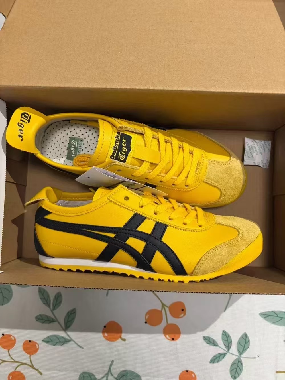 Onitsuka Tiger by Asics Bright Yellow Sneakers with Black Stripes
